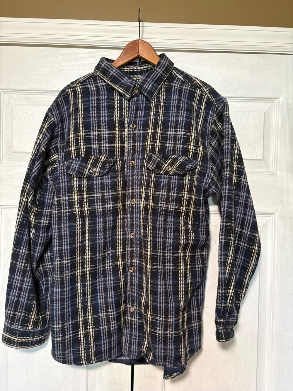 Field & Stream Heavyweight Cotton Flannel Plaid Shirt M